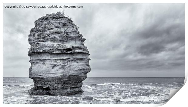 Sea Stack at Ladram Bay Print by Jo Sowden