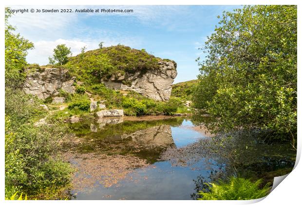 Haytor Quarry Print by Jo Sowden