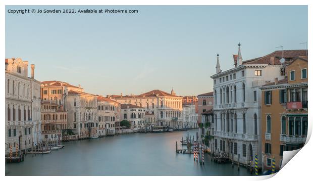 The Grand Canal, Venice Print by Jo Sowden