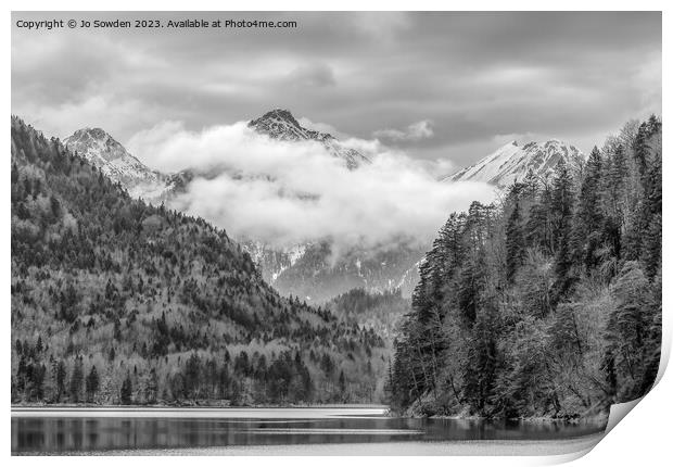 Alpsee Lake, Germany Print by Jo Sowden