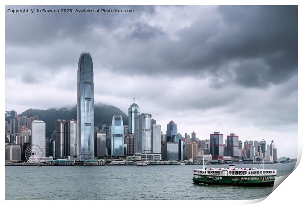 Hong Kong Island Print by Jo Sowden