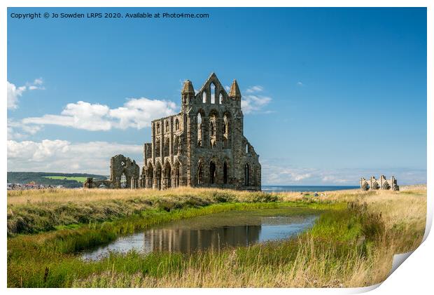 Whitby Abbey Print by Jo Sowden