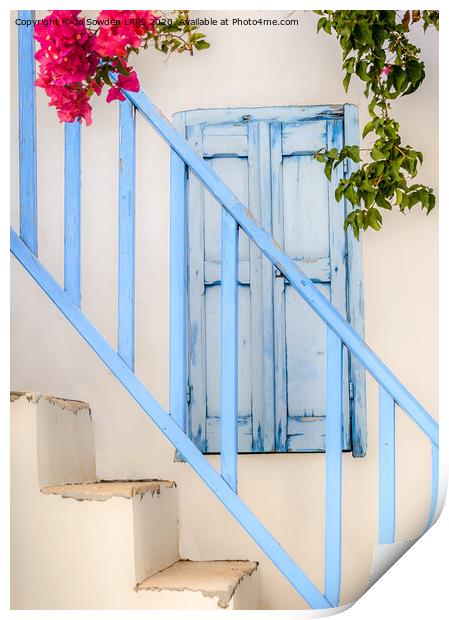 Greek Architecture, Folegandros Print by Jo Sowden