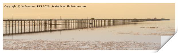 Southend Pier at Sunset Print by Jo Sowden