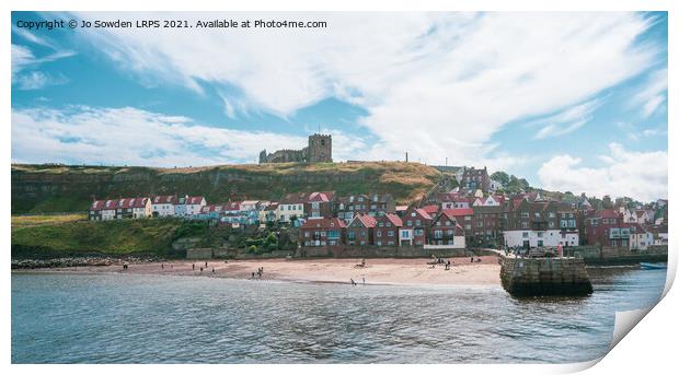 Whitby Bay Print by Jo Sowden
