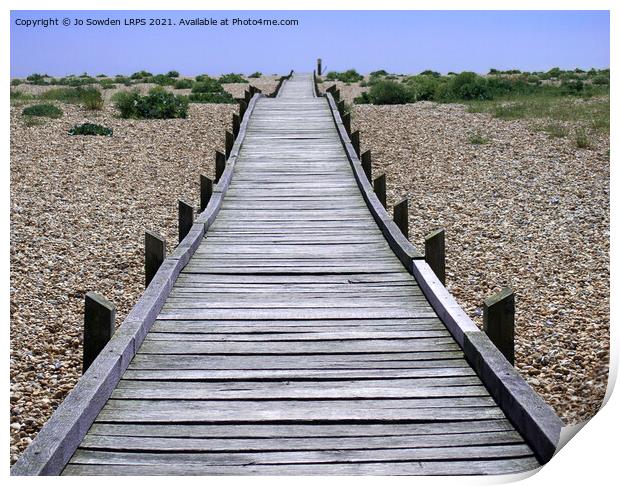 Path to beach Print by Jo Sowden