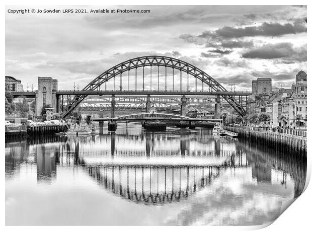 Newcastle Upon Tyne Reflections Print by Jo Sowden