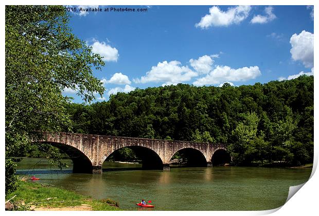  Cumberland river Bridge Print by Paul Mays