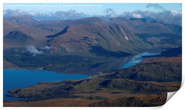  Lock Etive from the top of Ben Cruachan Print by Grahame Macgillivray