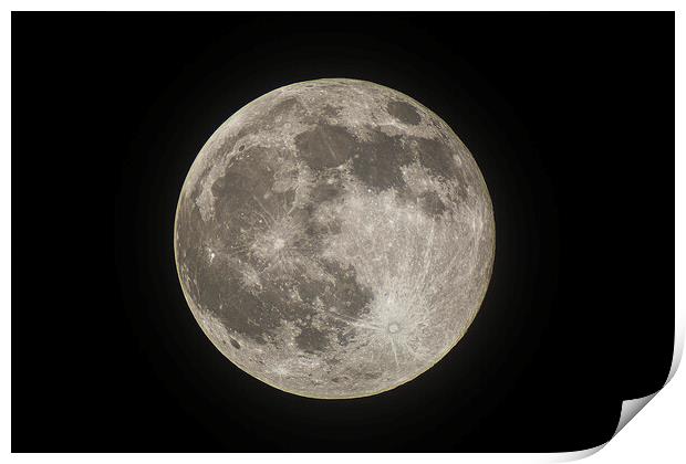 full moon Print by Owen Bromfield