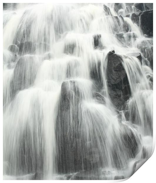 Waterfall with Faces, Hebrides Print by Craig Williams