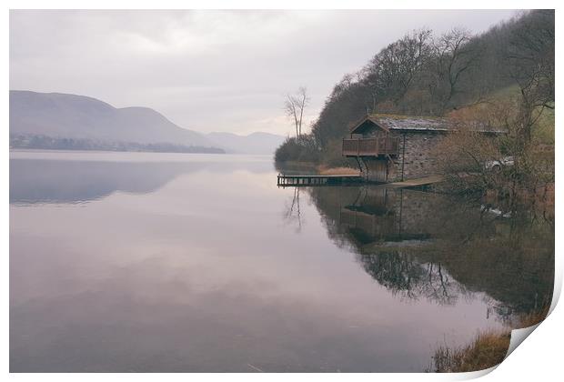 Ullswater Boat House Print by Dave Leason
