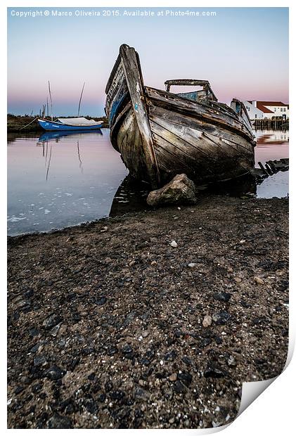 Abandoned Fishing Boat III Print by Marco Oliveira
