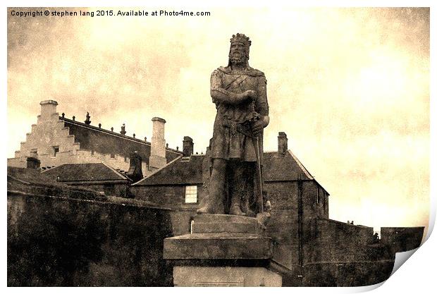William Wallace Statue At Stirling Castle Print by stephen lang