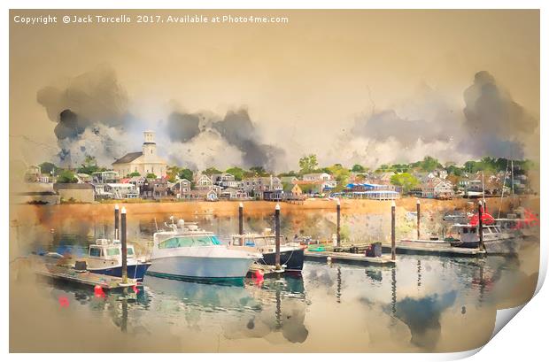 Provincetown Harbour Cape Cod Print by Jack Torcello