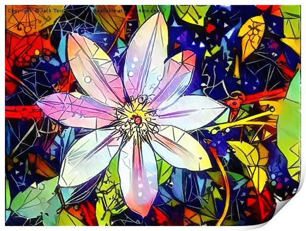 Bejewelled Clematis I Print by Jack Torcello