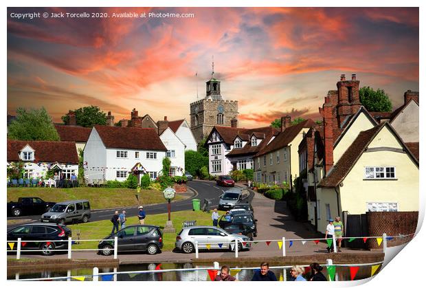 The Church at Finchingfield Essex Print by Jack Torcello