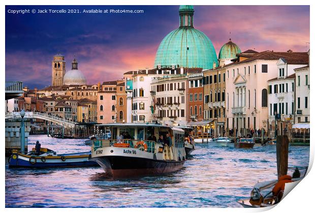Venice The Grand Canal Print by Jack Torcello