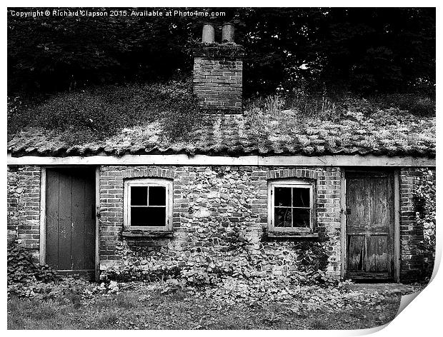  Derelict Outhouses Print by Richard Clapson