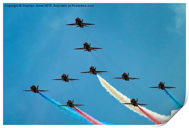 RAF Red Arrows Print by Stephen Jones