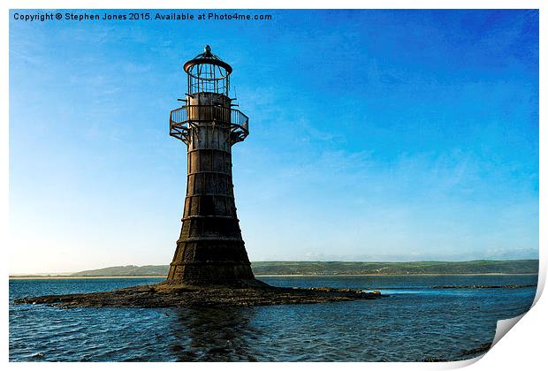  Whiteford Lighthouse Print by Stephen Jones