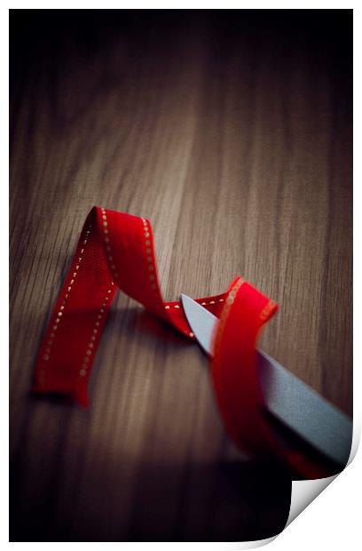  Red Ribbon Print by Svetlana Sewell