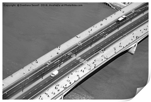 Aerial Bridge Print by Svetlana Sewell