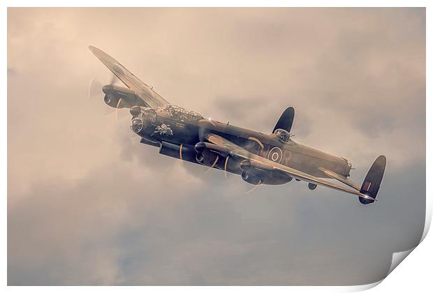  Lancaster Bomber Print by Chris Paul