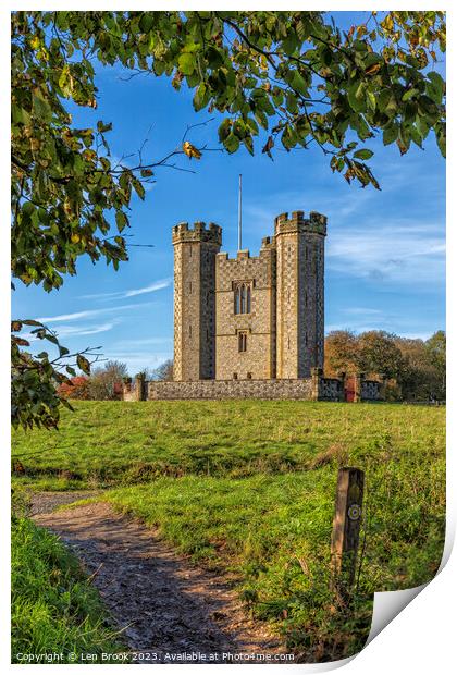 Hiorne Tower, Arundel Print by Len Brook