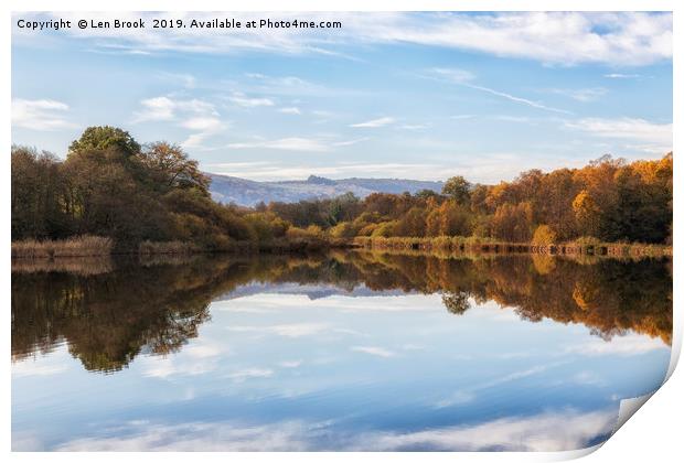 Burton Mill Pond Print by Len Brook