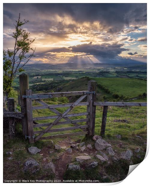 A View Through The Gate Print by Black Key Photography