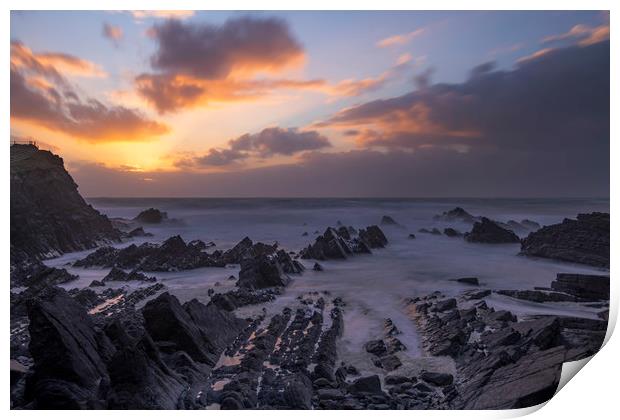 Hartland Quay Print by Sandra Kepkowska