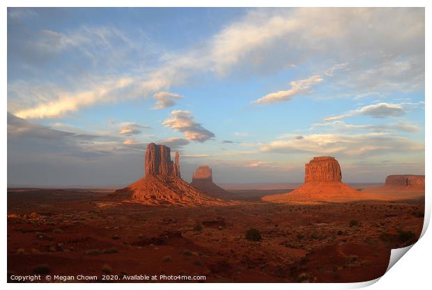 Monument Valley Dusk Print by Megan Chown