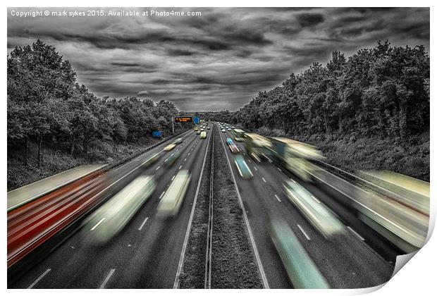 A Flash of Colour in the Rush Hour  Print by mark sykes