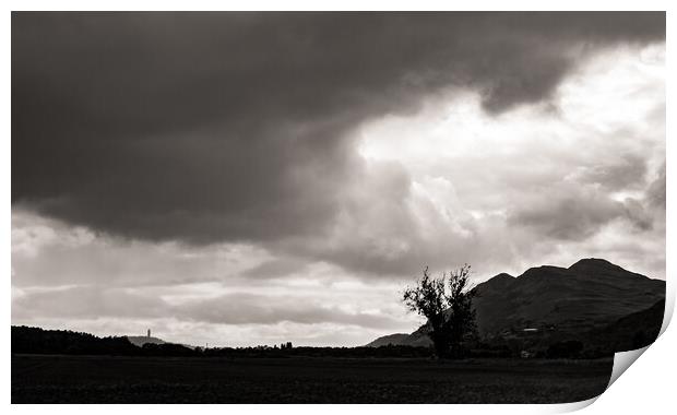 Wallace monument and Dumyat Print by Jade Scott