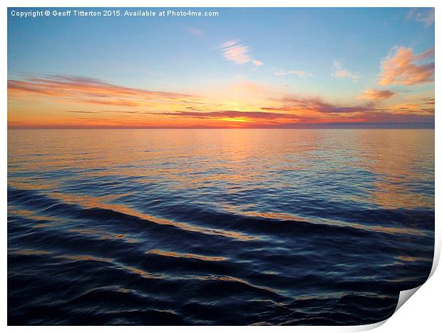  Tranquility at Sunset Print by Geoff Titterton