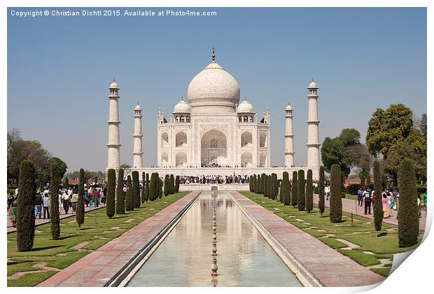  Taj Mahal, India, Agra Print by Christian Dichtl
