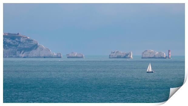 sailing past the needles  Print by tim miller
