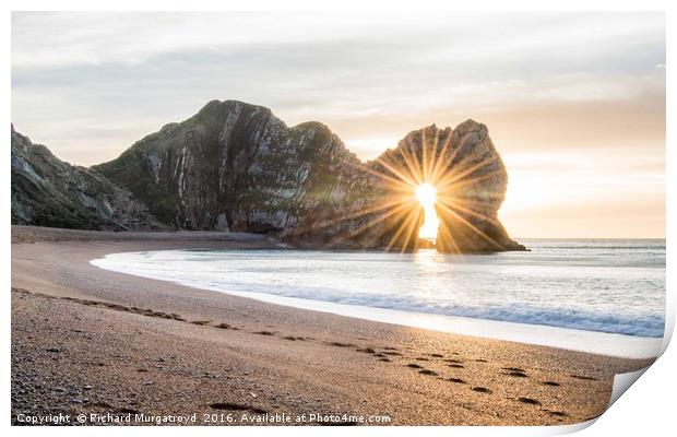 Durdle Door Sunrise Print by Richard Murgatroyd