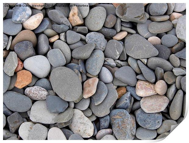  Pebbles Print by Claire Merchant