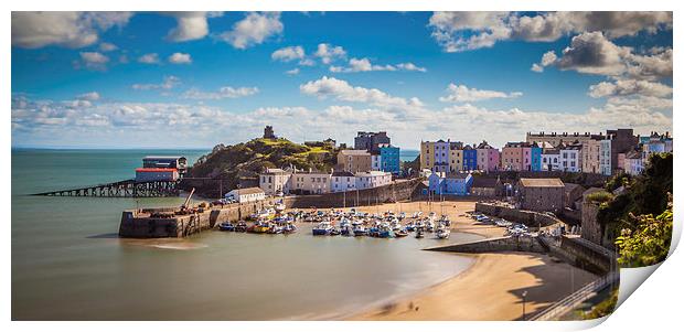  Tenby Harbour and lifeboat Stations Print by Meurig Pembrokeshire