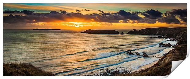 Marloes Sands, Pembrokeshire Sunset  Print by Meurig Pembrokeshire