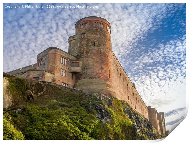 The Mighty Bamburgh Castle Print by Naylor's Photography