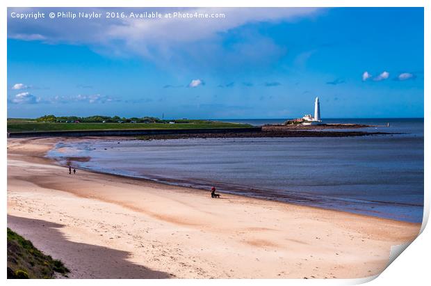 The Beach with the Backdrop Print by Naylor's Photography