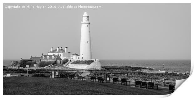 St. Mary's Lighthouse in Mono......... Print by Naylor's Photography