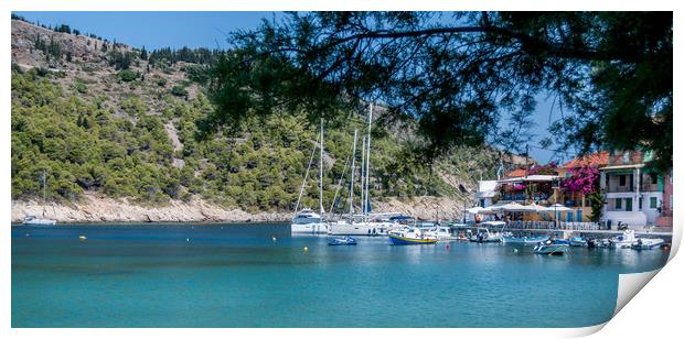 Beautiful Assos on Ionian Sea........ Print by Naylor's Photography