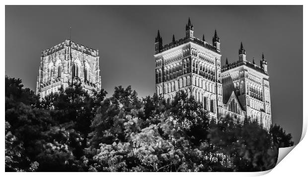 Night black and white at the Cathedral....... Print by Naylor's Photography