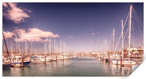 Lanzarote's Beautiful Rubicon Marina  Print by Naylor's Photography