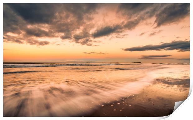 Bamburgh Beach at Sunset Print by Naylor's Photography