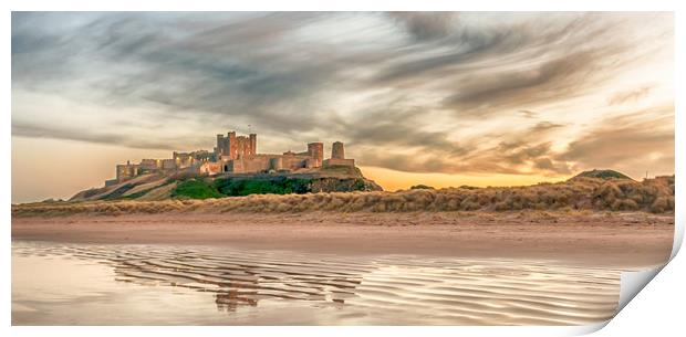 As Pretty as a Picture - Bamburgh Castle  Print by Naylor's Photography
